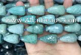 CTR359 15.5 inches 15*25mm faceted teardrop amazonite beads