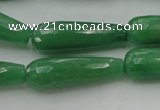 CTR36 15.5 inches 10*30mm faceted teardrop gree aventurine beads