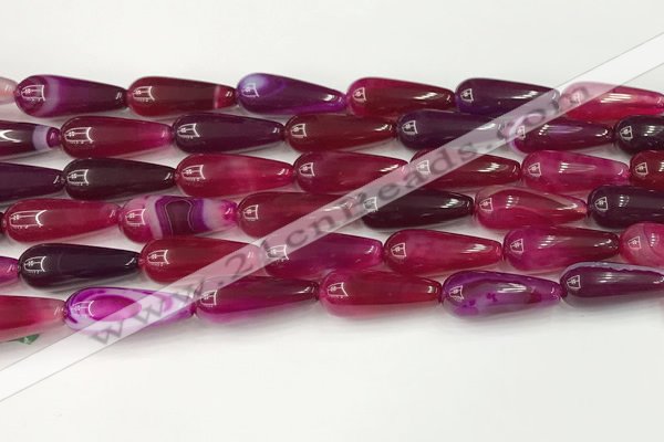 CTR402 15.5 inches 8*20mm teardrop agate beads wholesale