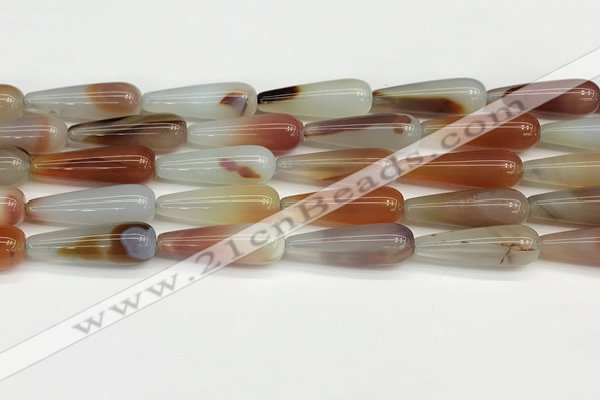 CTR412 15.5 inches 10*30mm teardrop agate beads wholesale