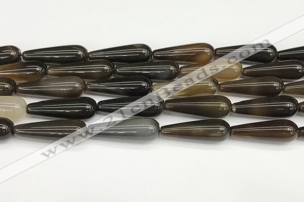 CTR414 15.5 inches 10*30mm teardrop agate beads wholesale