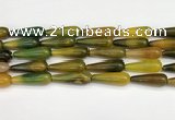 CTR416 15.5 inches 10*30mm teardrop agate beads wholesale