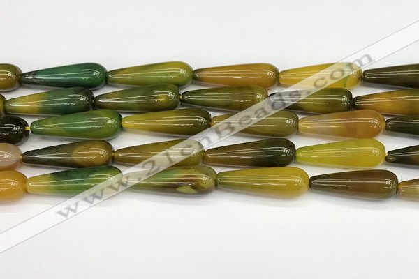 CTR416 15.5 inches 10*30mm teardrop agate beads wholesale