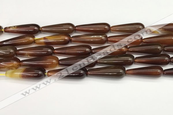 CTR417 15.5 inches 10*30mm teardrop agate beads wholesale
