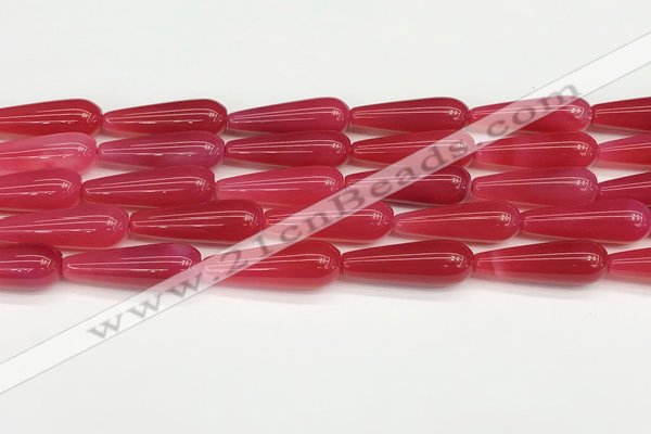 CTR419 15.5 inches 10*30mm teardrop agate beads wholesale