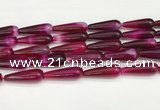 CTR420 15.5 inches 10*30mm teardrop agate beads wholesale