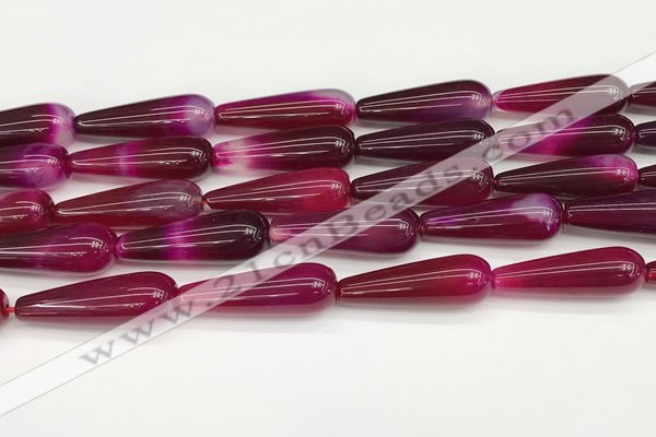 CTR420 15.5 inches 10*30mm teardrop agate beads wholesale