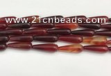 CTR421 15.5 inches 10*30mm teardrop agate beads wholesale