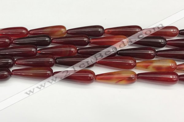 CTR421 15.5 inches 10*30mm teardrop agate beads wholesale