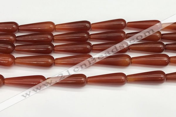 CTR422 15.5 inches 10*30mm teardrop agate beads wholesale