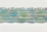 CTR424 15.5 inches 10*30mm teardrop agate beads wholesale