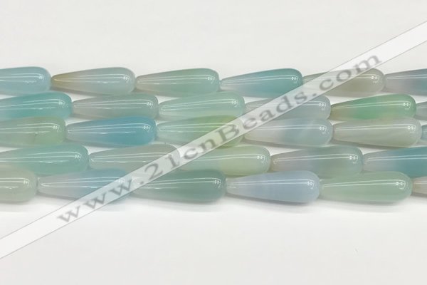 CTR424 15.5 inches 10*30mm teardrop agate beads wholesale