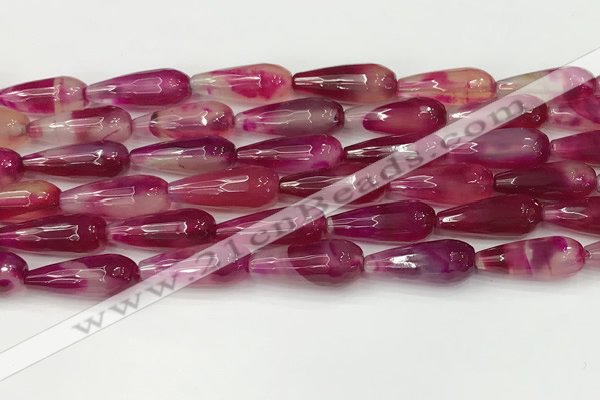 CTR440 15.5 inches 8*20mm faceted teardrop agate beads wholesale