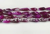 CTR441 15.5 inches 8*20mm faceted teardrop agate beads wholesale