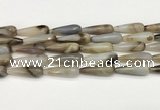 CTR451 15.5 inches 10*30mm faceted teardrop agate beads wholesale