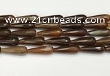 CTR452 15.5 inches 10*30mm faceted teardrop agate beads wholesale