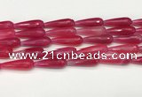 CTR455 15.5 inches 10*30mm faceted teardrop agate beads wholesale