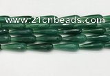 CTR461 15.5 inches 10*30mm faceted teardrop agate beads wholesale