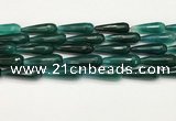CTR462 15.5 inches 10*30mm faceted teardrop agate beads wholesale