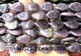 CTR525 15 inches 13*18mm flat teardrop kunzite gemstone beads