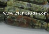 CTR59 15.5 inches 10*40mm faceted teardrop rhyolite gemstone beads