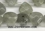 CTR612 Top drilled 10*10mm faceted briolette labradorite beads