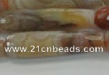 CTR63 15.5 inches 10*40mm faceted teardrop yellow agate beads