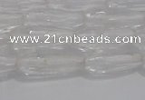 CTR70 15.5 inches 6*16mm faceted teardrop white crystal beads