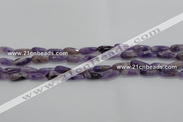 CTR71 15.5 inches 6*16mm faceted teardrop dogtooth amethyst beads