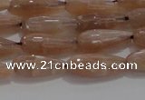 CTR73 15.5 inches 6*16mm faceted teardrop moonstone gemstone beads