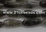 CTR77 15.5 inches 6*16mm faceted teardrop labradorite beads