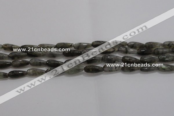 CTR77 15.5 inches 6*16mm faceted teardrop labradorite beads