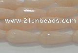 CTR96 15.5 inches 8*20mm faceted teardrop pink aventurine beads
