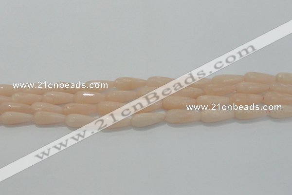 CTR96 15.5 inches 8*20mm faceted teardrop pink aventurine beads