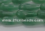 CTR97 15.5 inches 8*20mm faceted teardrop green aventurine beads