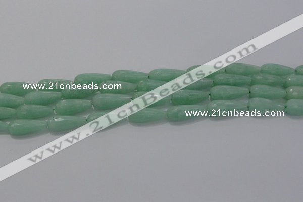CTR98 15.5 inches 8*20mm faceted teardrop jade gemstone beads