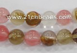 CTS04 15.5 inches 10mm round tigerskin glass beads wholesale