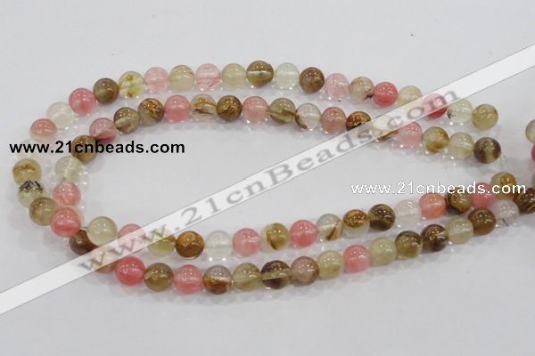 CTS04 15.5 inches 10mm round tigerskin glass beads wholesale