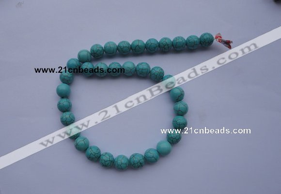 CTU01 15.5 inches 4mm round blue turquoise strand beads Wholesale