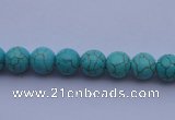 CTU02 15.5 inches 6mm round blue turquoise strand beads Wholesale