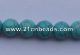 CTU08 15.5 inches 18mm round blue turquoise strand beads Wholesale