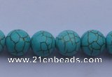 CTU09 15.5 inches 20mm round blue turquoise strand beads Wholesale