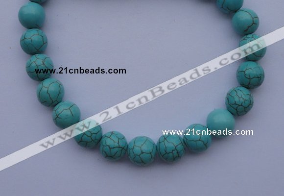 CTU09 15.5 inches 20mm round blue turquoise strand beads Wholesale