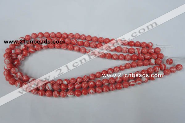 CTU1002 15.5 inches 8mm round synthetic turquoise beads wholesale