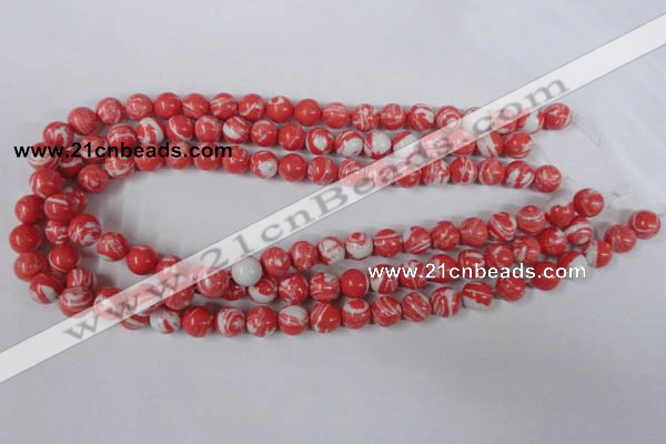 CTU1003 15.5 inches 10mm round synthetic turquoise beads wholesale