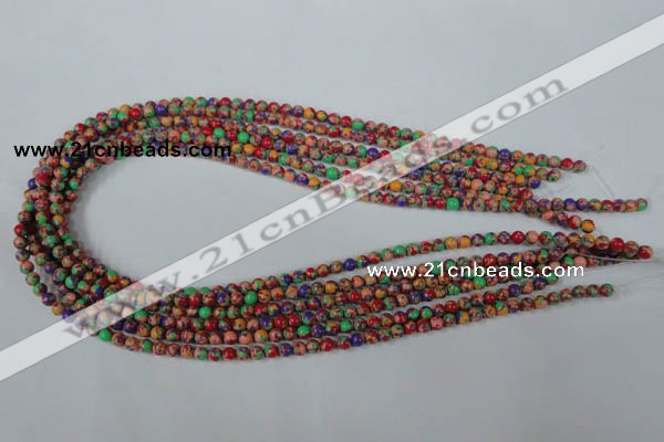 CTU1050 15.5 inches 4mm round synthetic turquoise beads wholesale