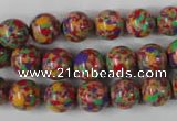 CTU1053 15.5 inches 10mm round synthetic turquoise beads wholesale