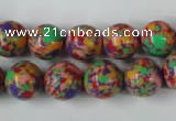 CTU1054 15.5 inches 12mm round synthetic turquoise beads wholesale