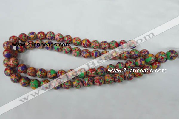 CTU1054 15.5 inches 12mm round synthetic turquoise beads wholesale