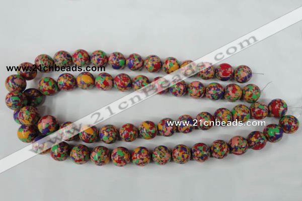 CTU1055 15.5 inches 14mm round synthetic turquoise beads wholesale